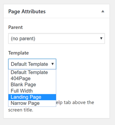 Creat a landing page wordpress