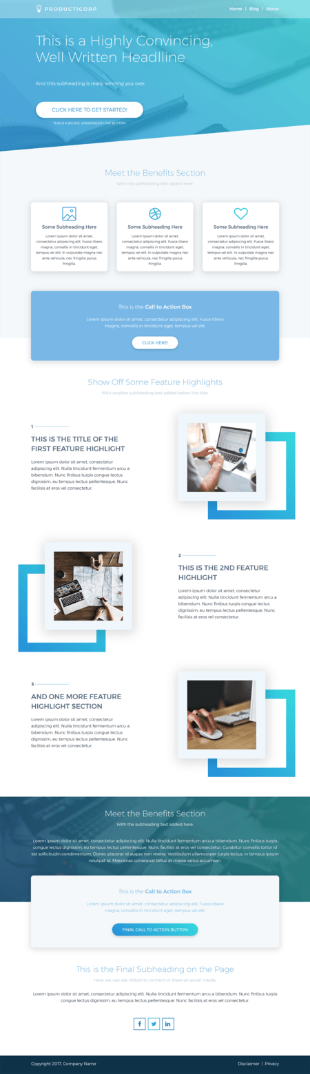 lp-from-scratch-producticorp-450 Zoomed out view of the homepage template
