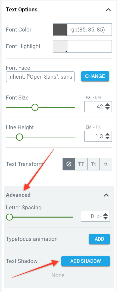 thrive-architect-text-shadow-options