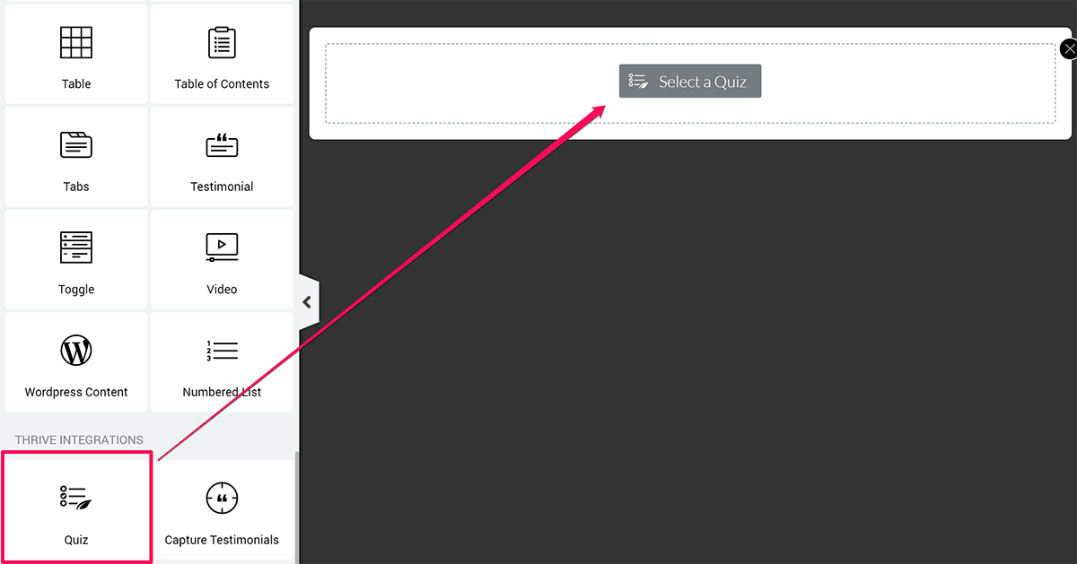Adding a quiz to a lightbox add a quiz
