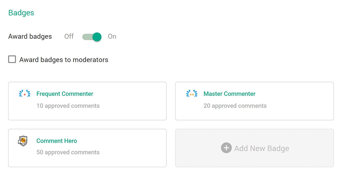 Badges in Thrive Comment Badges in Thrive Comment