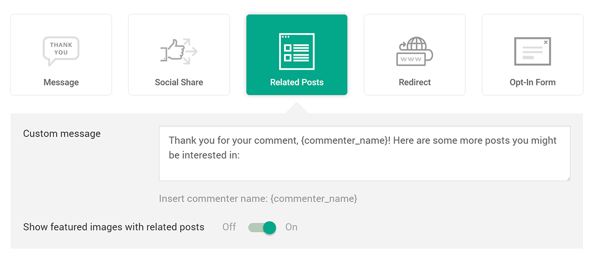 Related posts settings Related posts settings