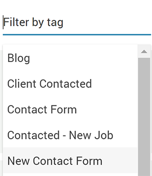 Tags to sort job status