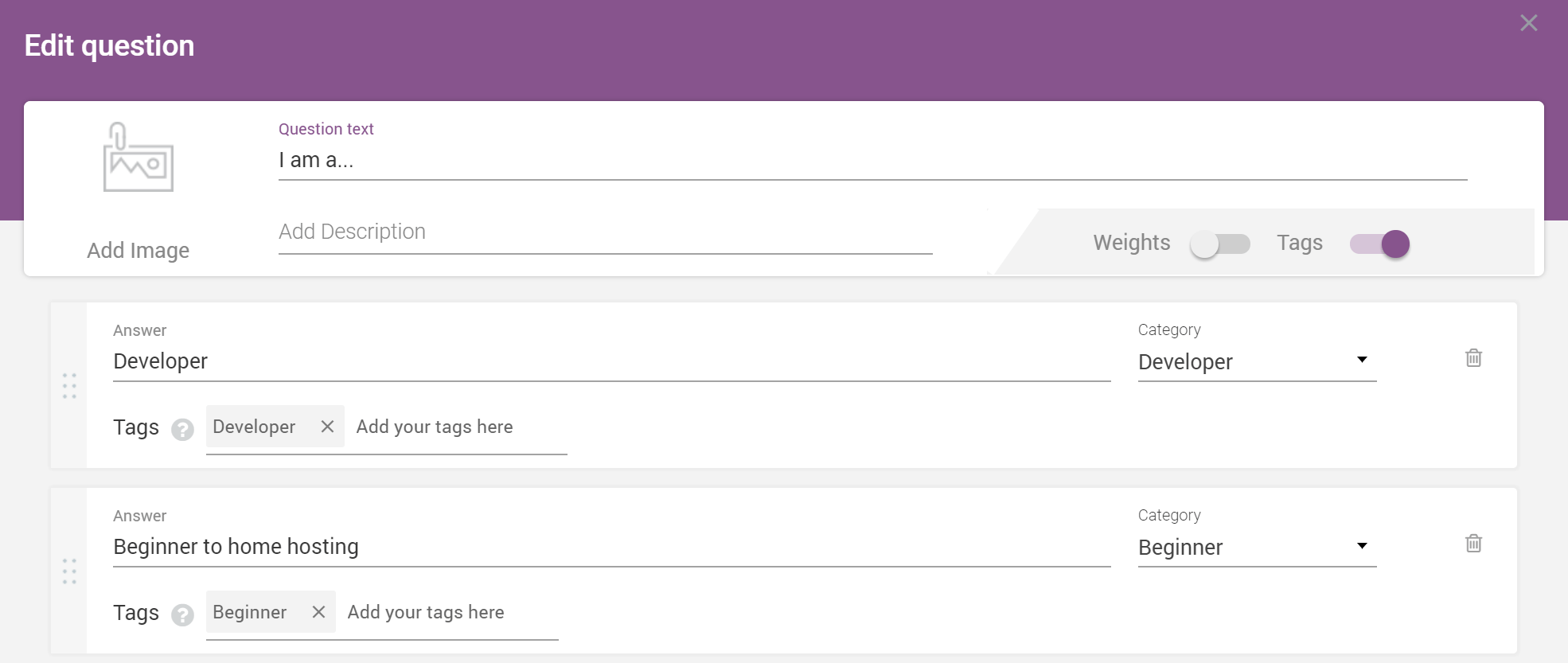 question editor