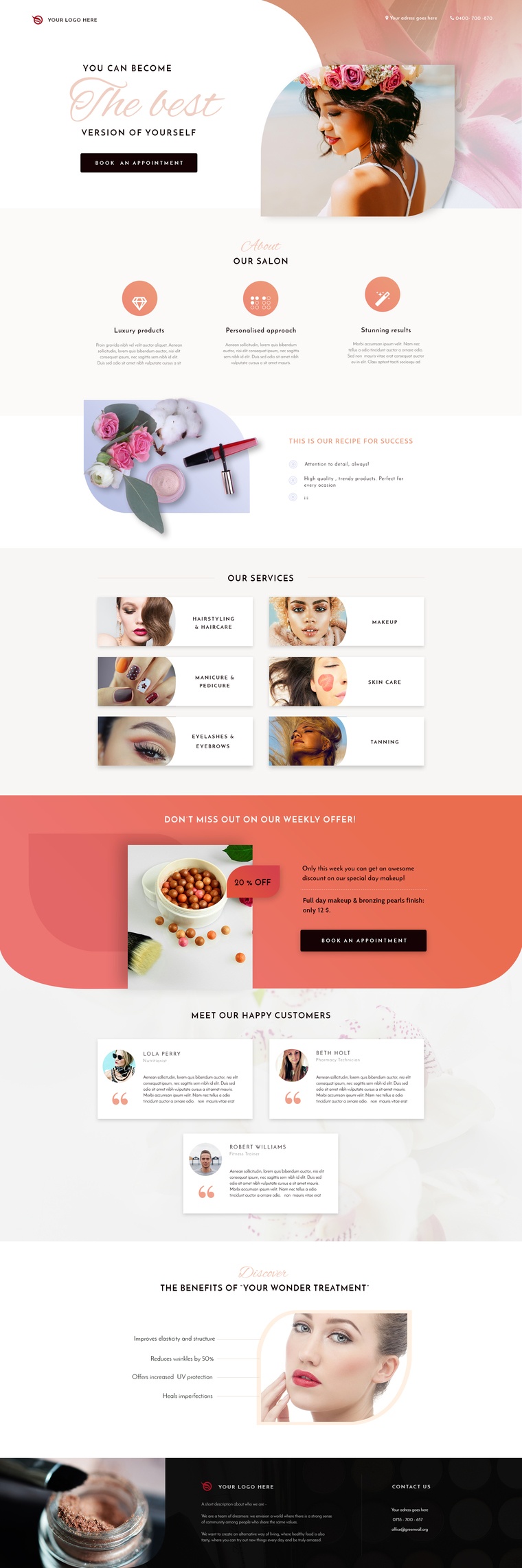 Beauty Salon Landing Page