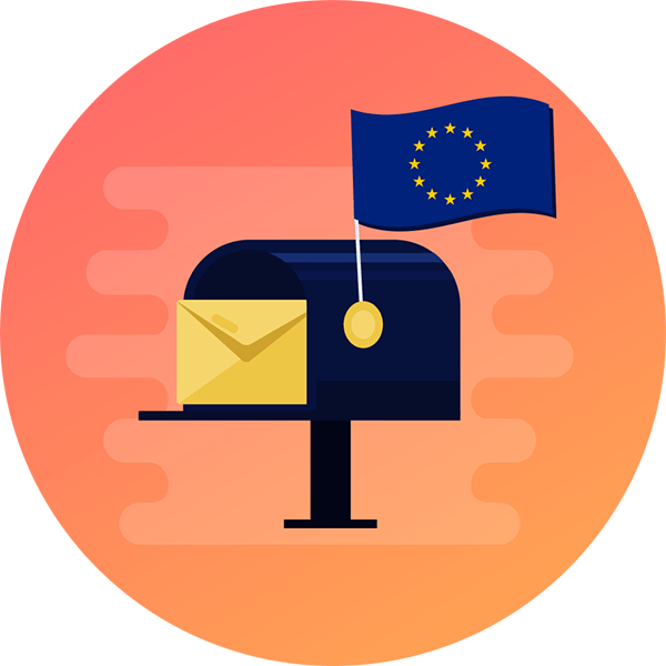 GDPR for Email Marketing Mailbox with an EU flag