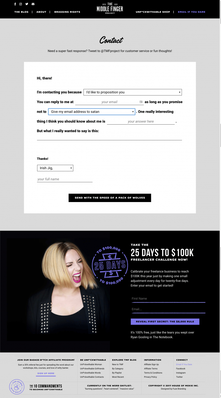TMF Contact Page