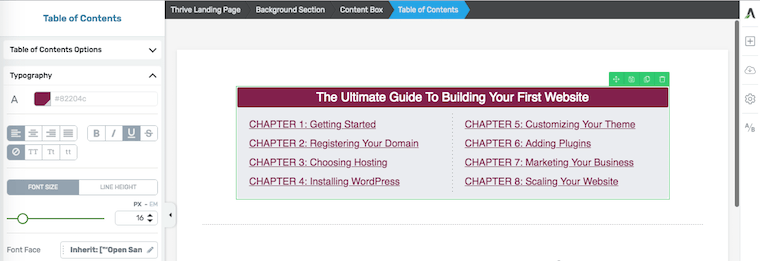 Contents Navigation in Architect