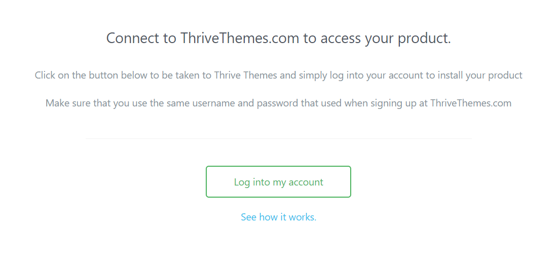 log into account log into account in thrive product manager