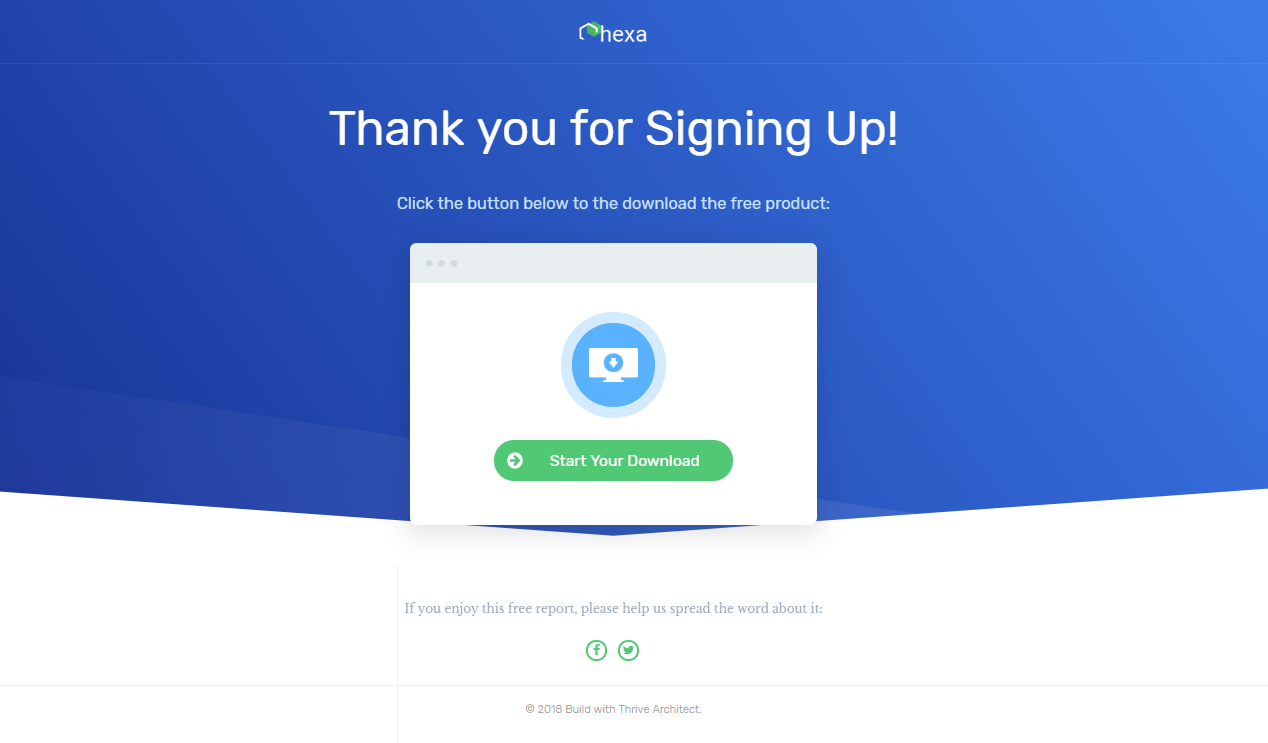 After signup landing page After signup landing page
