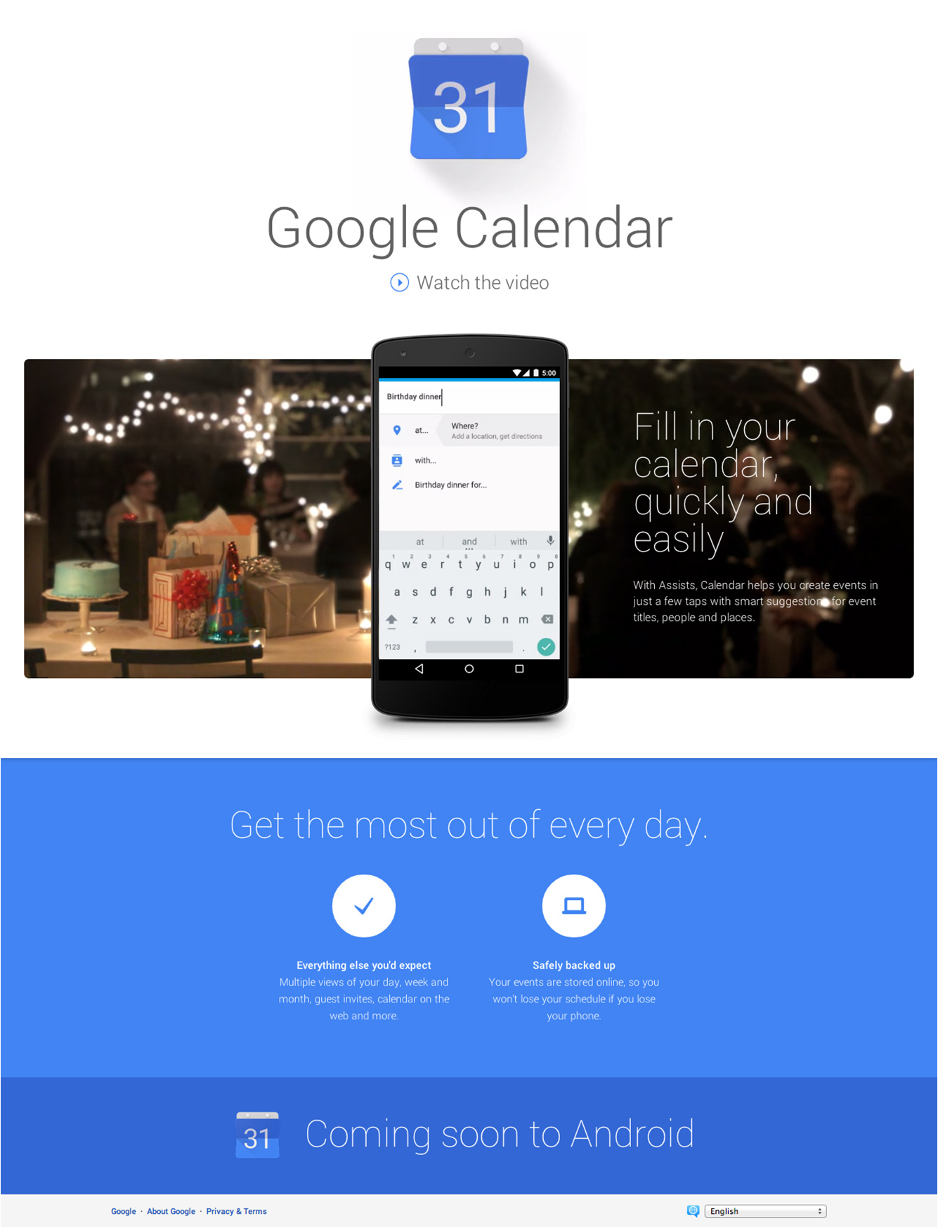 Coming soon landing page Coming soon landing page