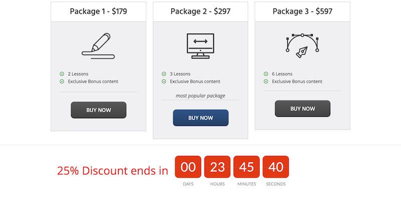 Give hesitant buyers that extra nudge with a high contrast timer.