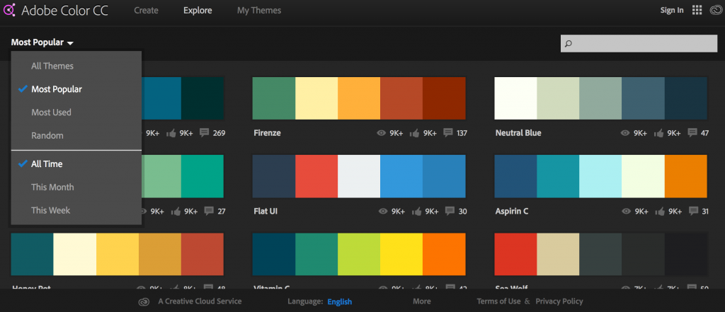 adobe create color palette from image