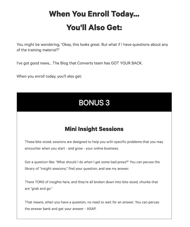 Blog That Converts - Bonuses