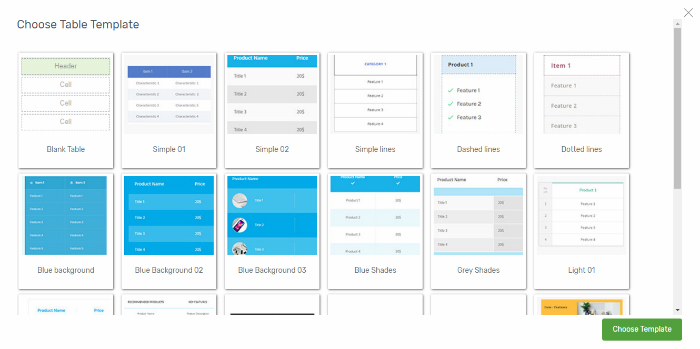 The New Table Cloud Template Library