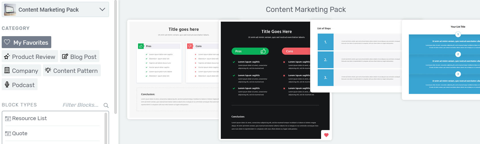 Lists in the new Content Block element