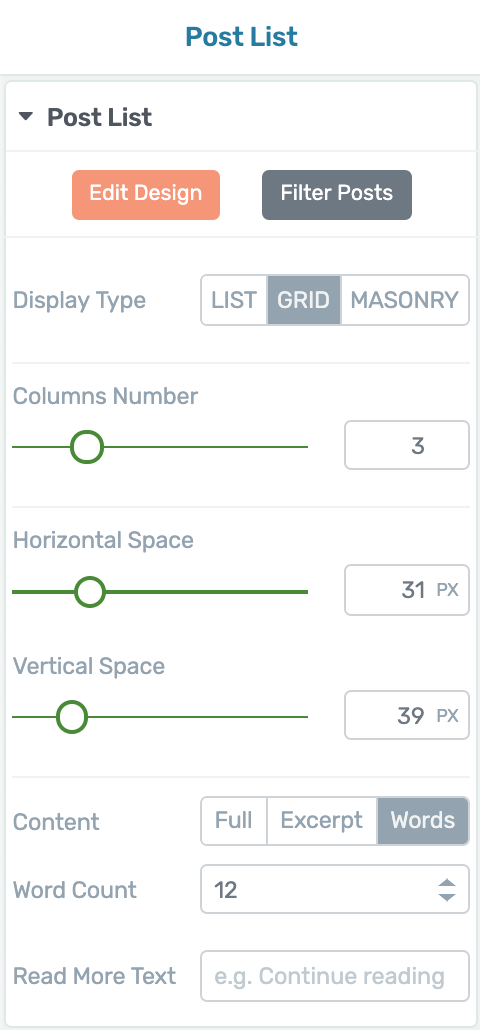 Post List Sidebar