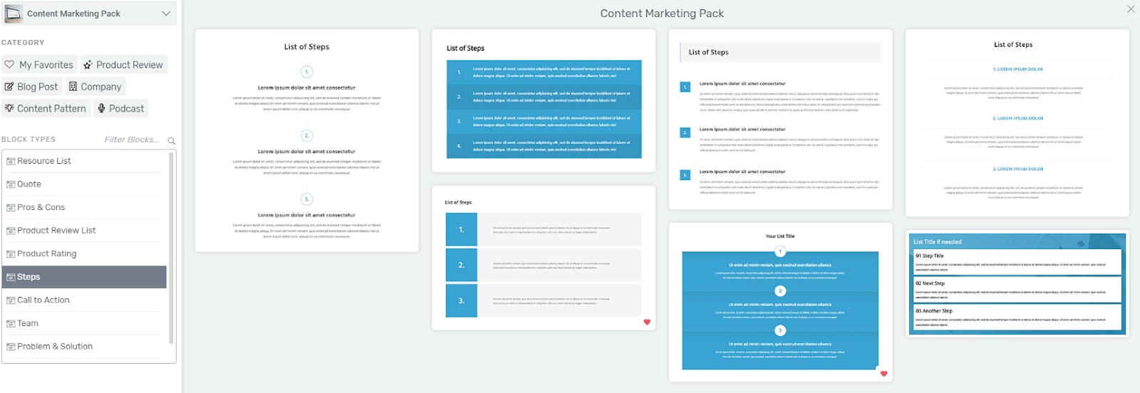 Steps Content Block steps content block