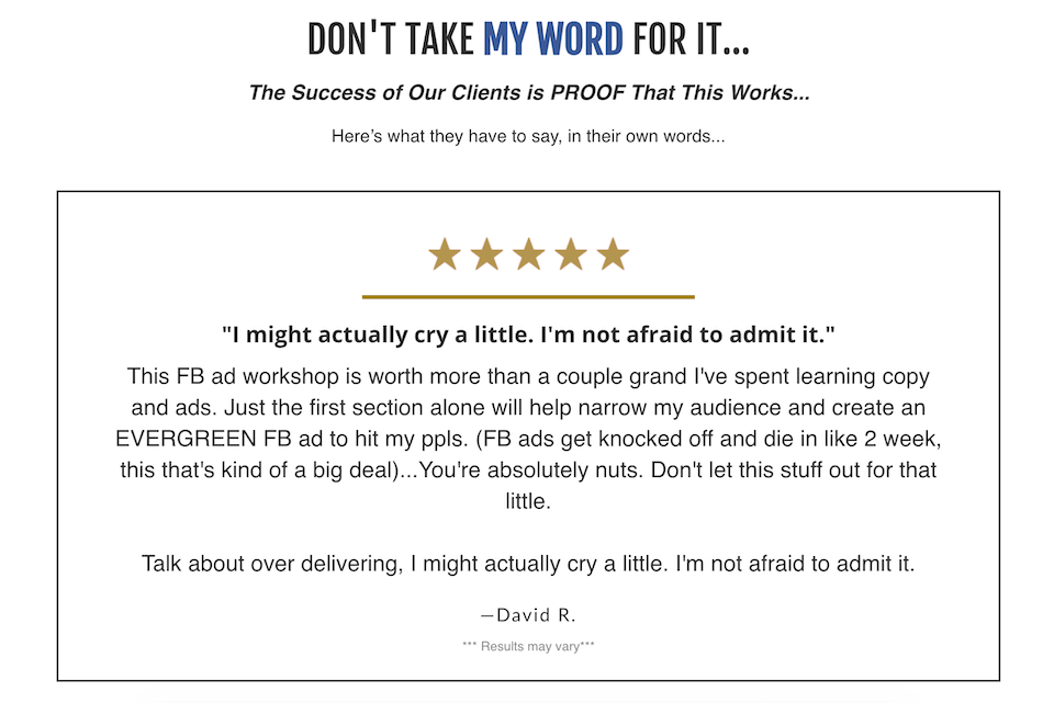 traffic and funnels testimonials