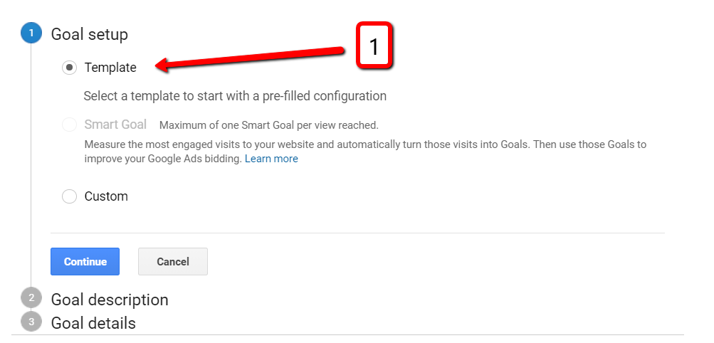 Goal_setup Goal setup in Google Analytics