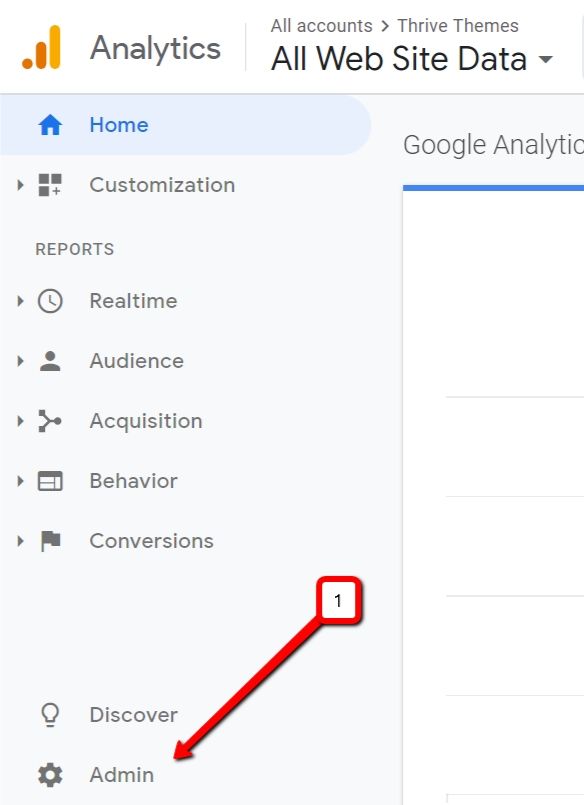 Google Analytics conversion tracking step 1 Google Analytics conversion tracking step 1