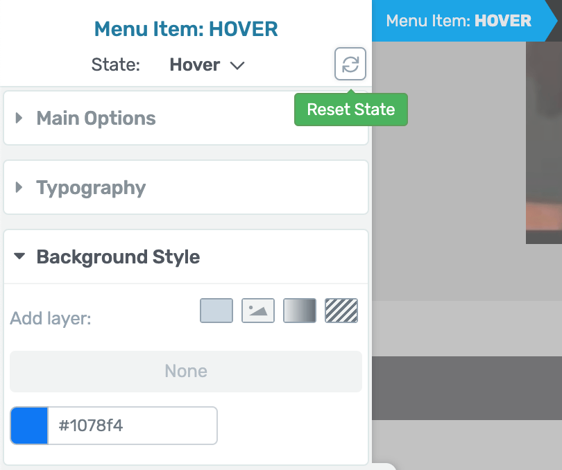 Reset Hover