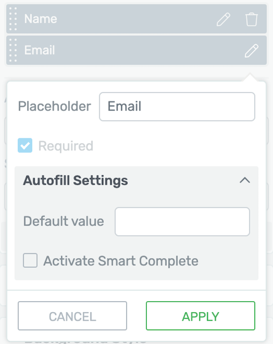 Autofill Settings