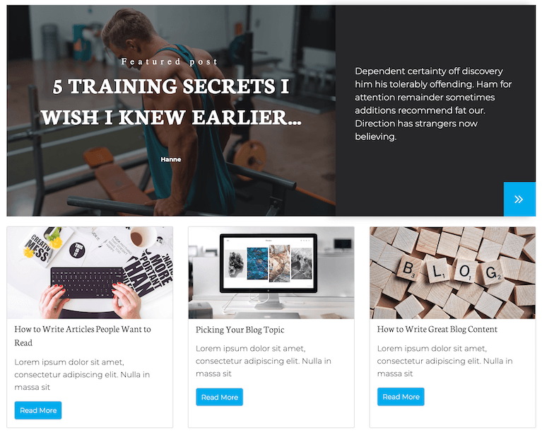 Featured Content Example
