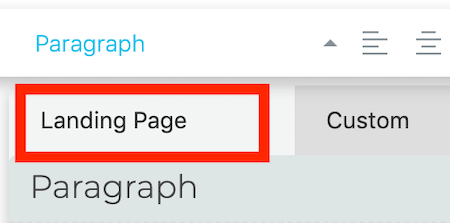 Landing Page vs Default