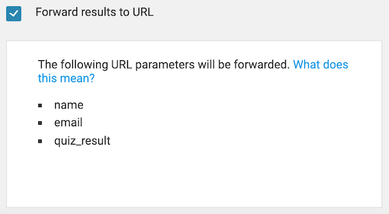 Quiz Parameter Forwarding