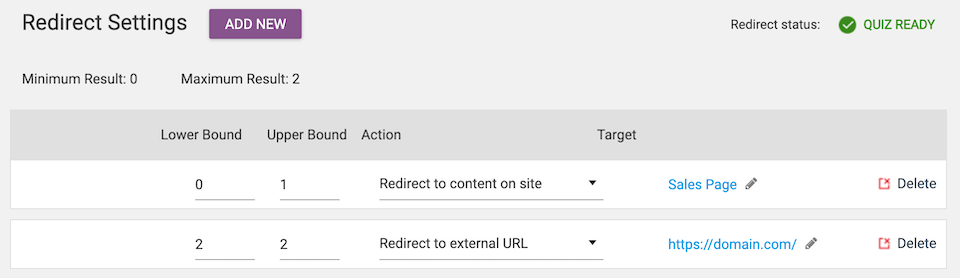 Redirect Quiz