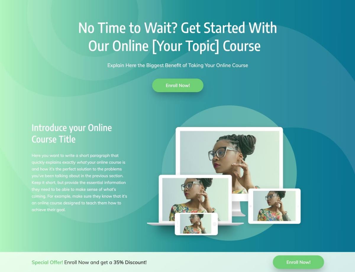 Smart-Ebook-Confirmation-Page-with-Upsell-optimized The Above the Fold area of the Smart Ebook Confirmation Page with Upsell template.