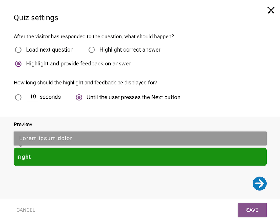 TQB Answer Feedback