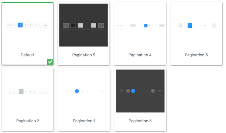 Pagination Template Select