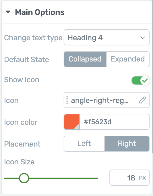 Toggle Options