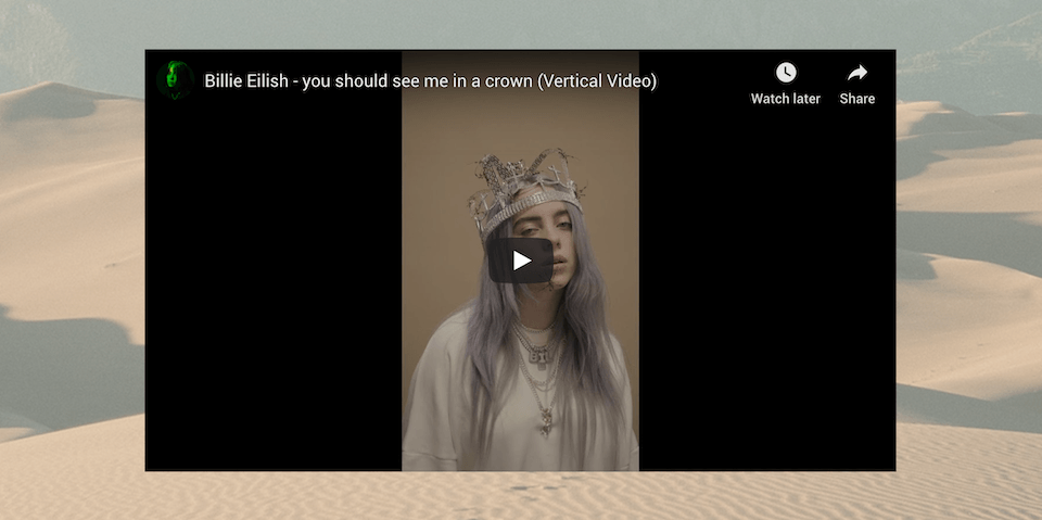 YouTube with Black Bars
