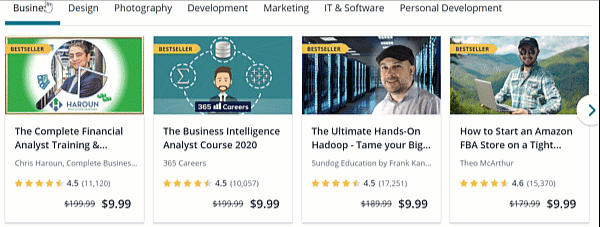 udemy-pricing Many udemy courses for $9.99 each