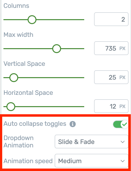 Toggle Auto Collapse