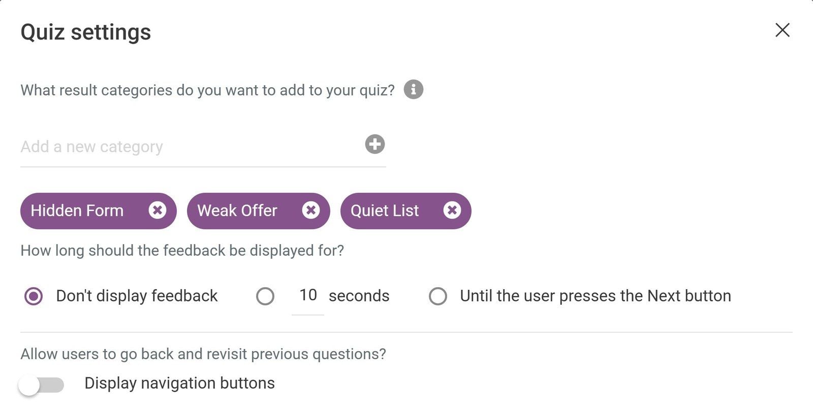 add-result-categories-feedback-settings-thrive-quiz-builder