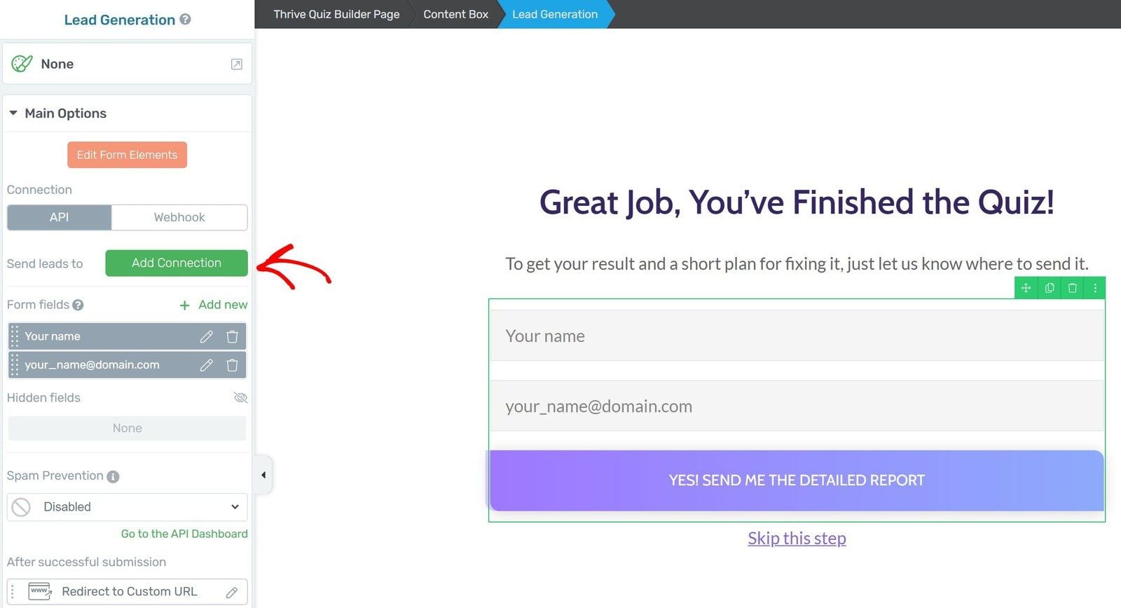 opt-in-gate-add-connection-thrive-quiz-builder
